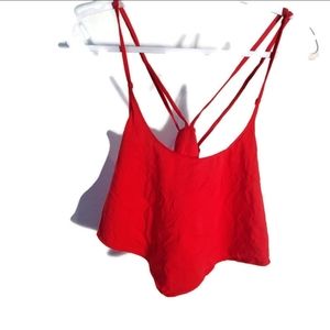 VICTORIA SECRET Red Crop Top Sz M Summer